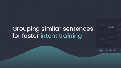 Grouping similar sentences for faster intent training